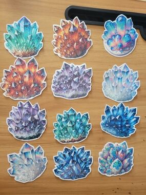 🌹New🌹Crystal Cluster Decorative Sticker Pack - Multicolor